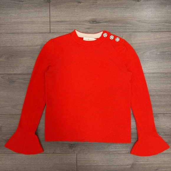 Tory Burch Sweaters - Tory Burch Orange-Red Sweater with Button Details